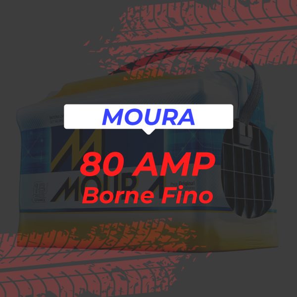 Batería Moura 80 amp Borne Fino